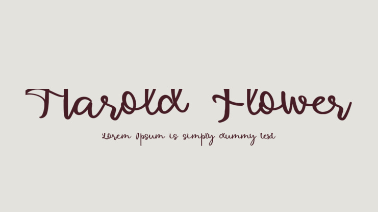 Harold Flower Font