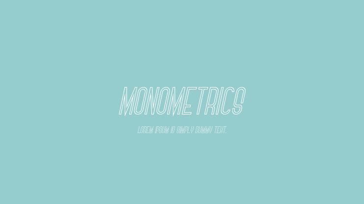 Monometrics Font