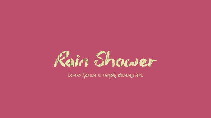 Rain Shower Font