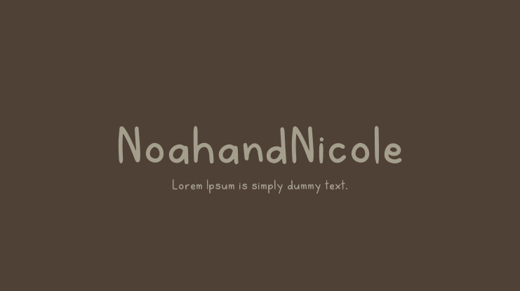 NoahandNicole Font