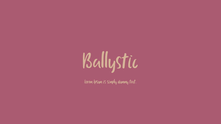 Ballystic Font