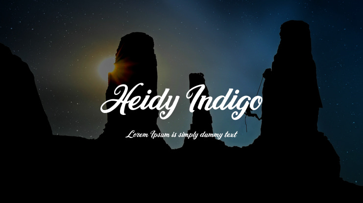Heidy Indigo Font