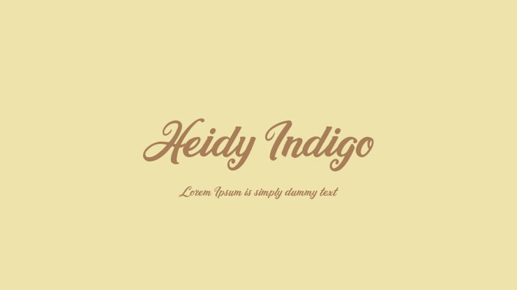 Heidy Indigo Font