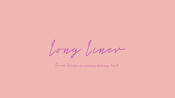 Long Liner Font