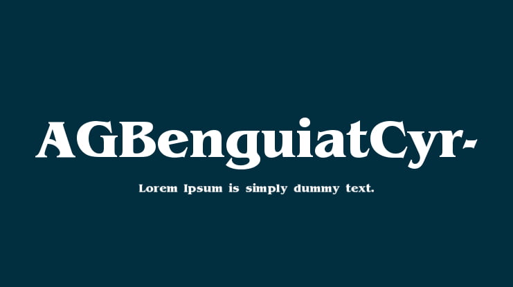 AGBenguiatCyr- Font