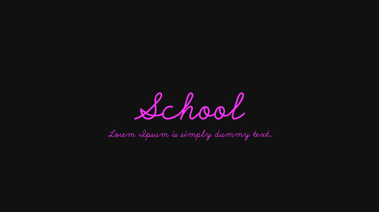 School Font Family