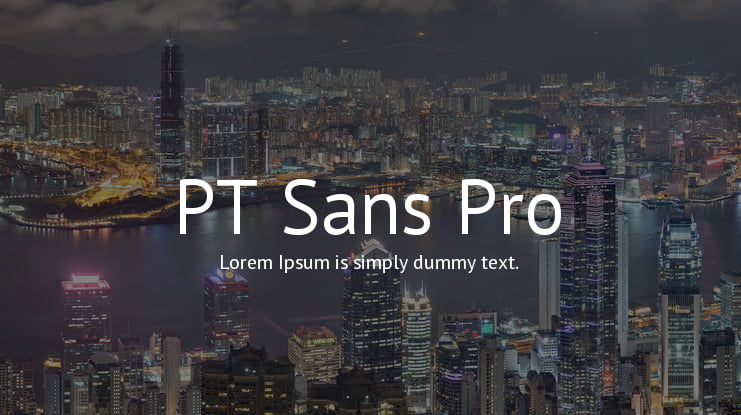 PT Sans Pro Font Family