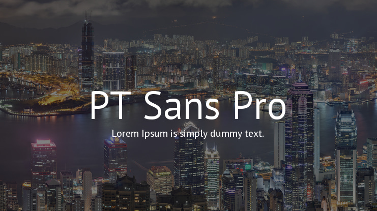 PT Sans Pro Font Family
