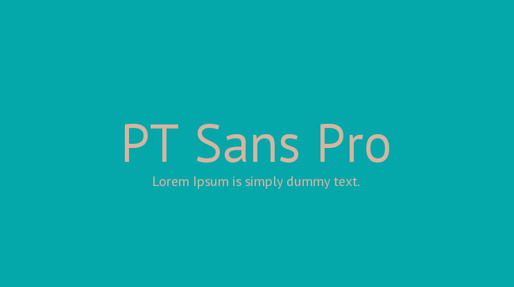 PT Sans Pro Font Family