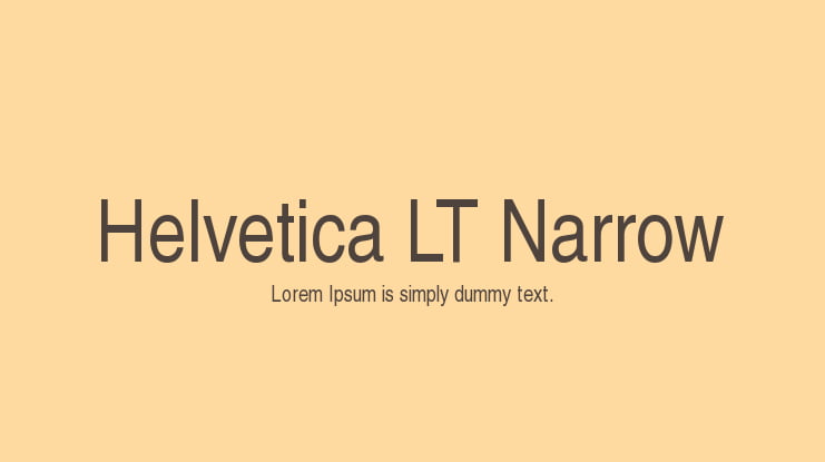 Helvetica LT Narrow Font Family