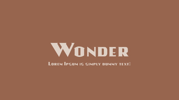 Wonder Font
