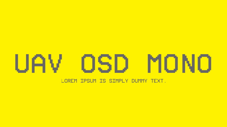 UAV OSD Mono Font Family