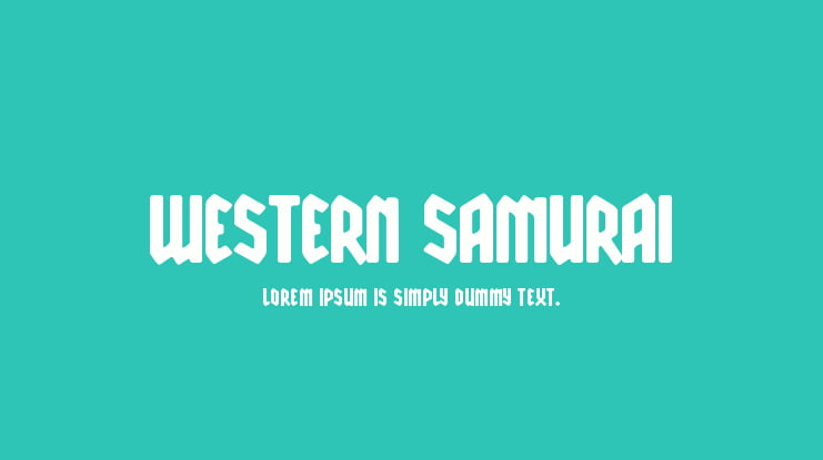 Western Samurai Font
