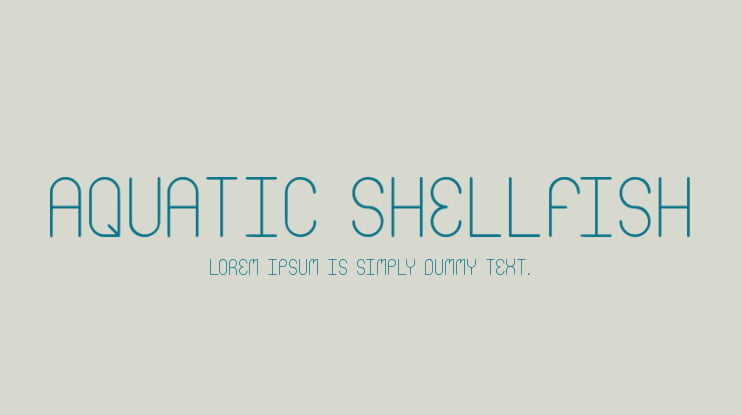 Aquatic Shellfish Font