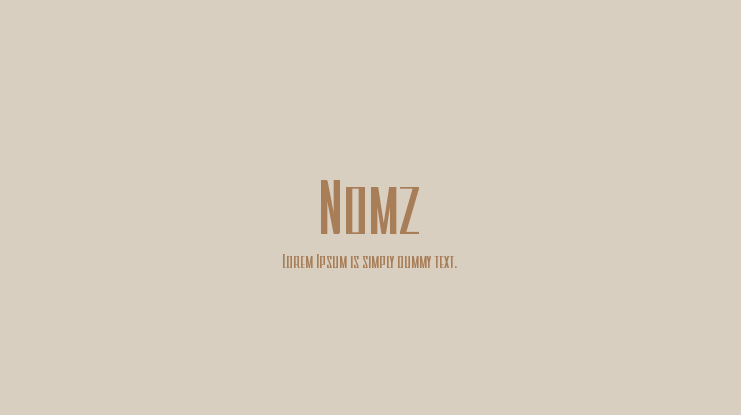Nomz Font