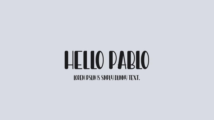 Hello Pablo Font