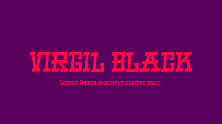 VIRGIL BLACK Font Family