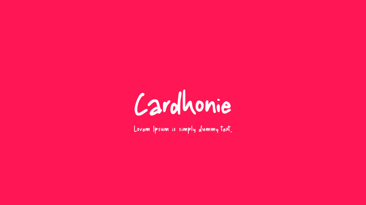 Cardhonie Font