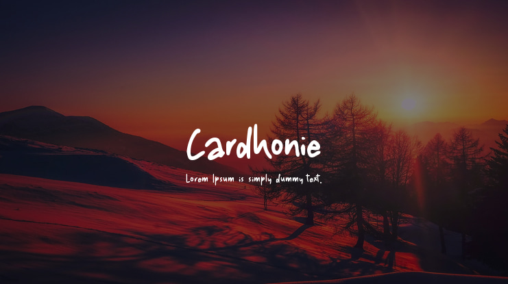 Cardhonie Font