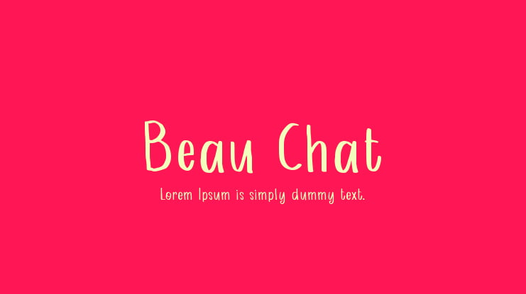 Beau Chat Font