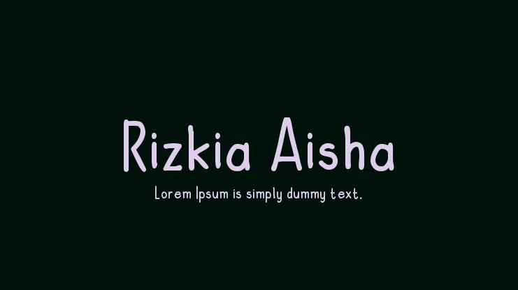 Rizkia Aisha Font