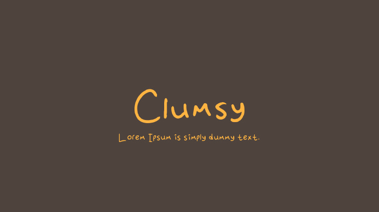 Clumsy Font