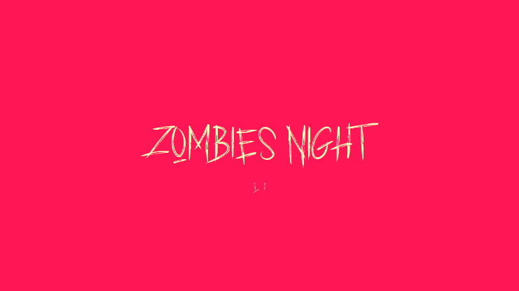 ZOMBIES NIGHT Font
