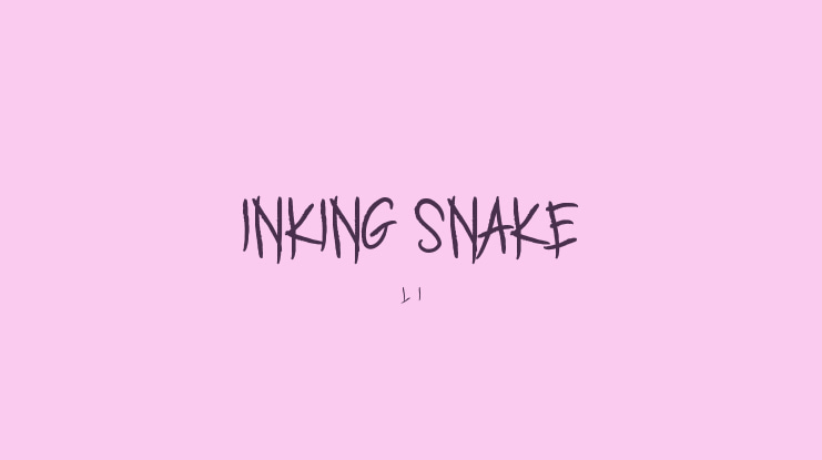 INKING SNAKE Font
