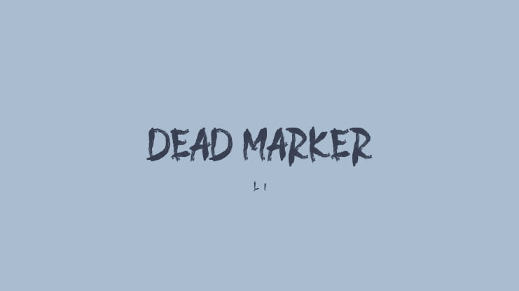 DEAD MARKER Font