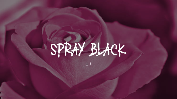 SPRAY BLACK Font