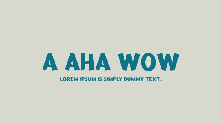 a Aha Wow Font
