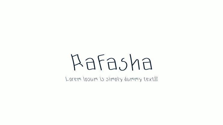 Rafasha Font