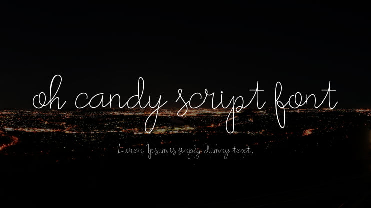 oh candy script font