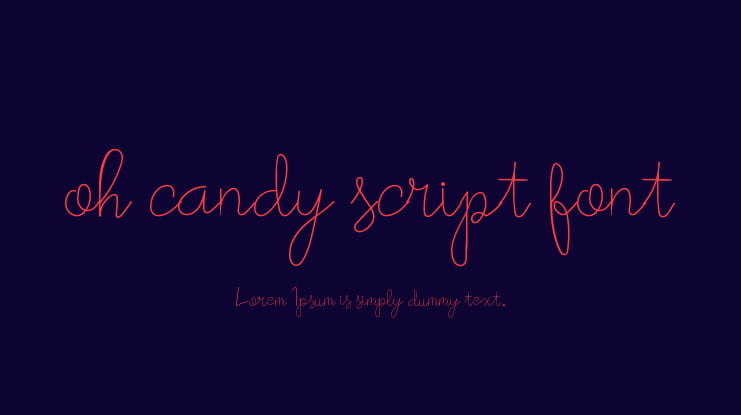 oh candy script font