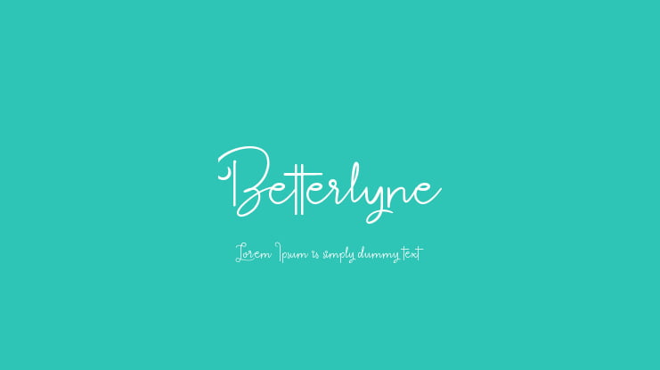 Betterlyne Font Family
