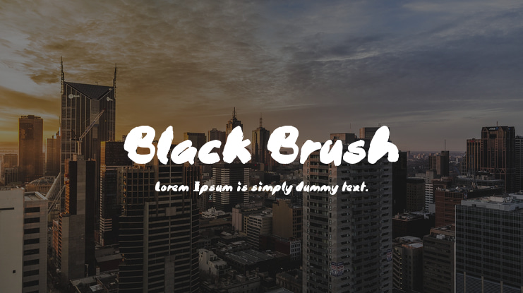 Black Brush Font