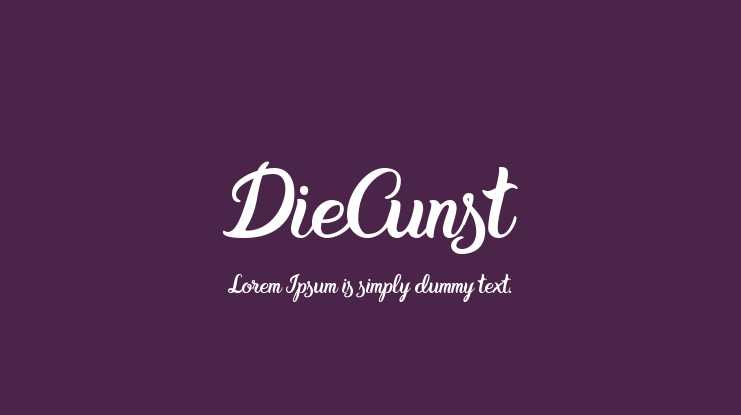 DieCunst Font