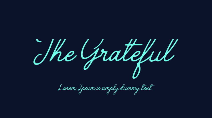 The Grateful 4 Font