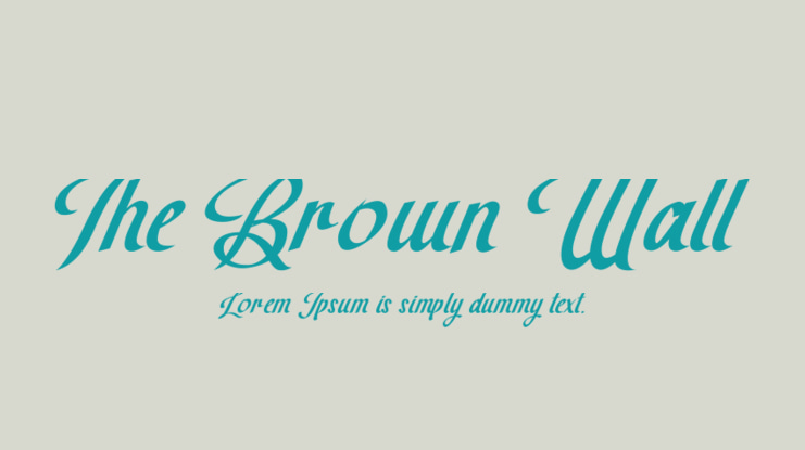 The Brown Wall Font