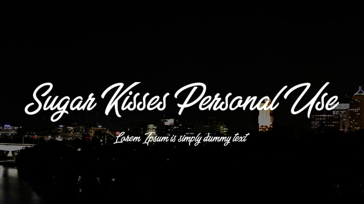 Sugar Kisses Personal Use Font