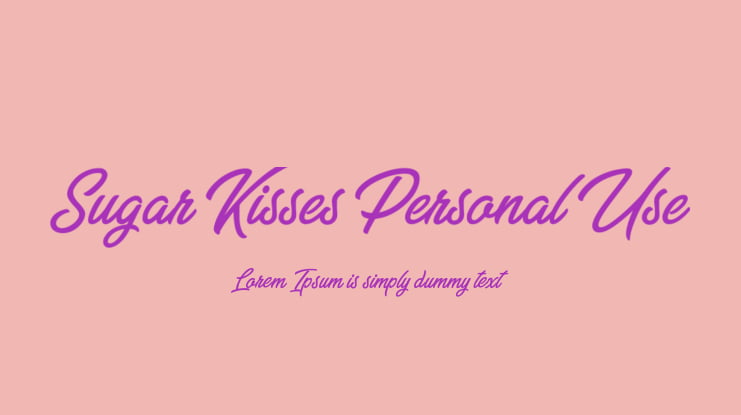 Sugar Kisses Personal Use Font