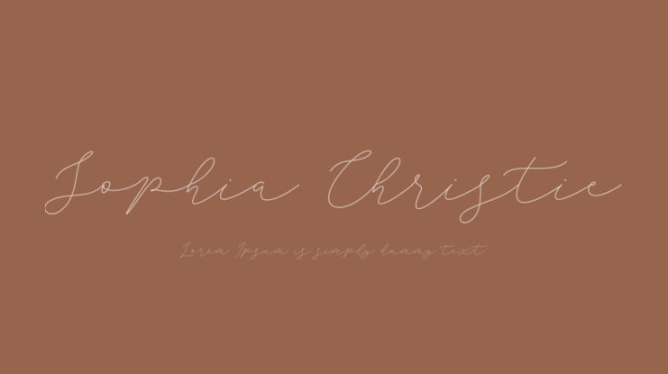 Sophia Christie Font