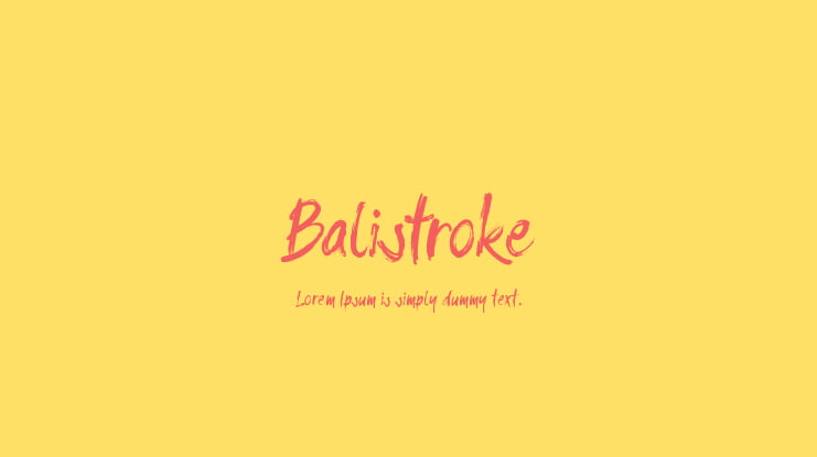 Balistroke Font Family