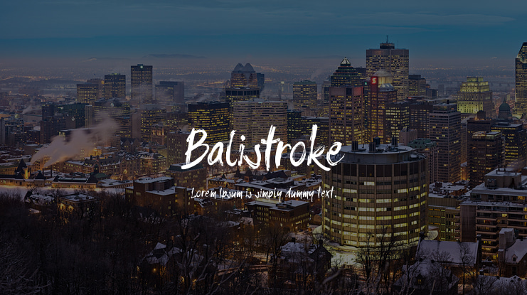 Balistroke Font Family
