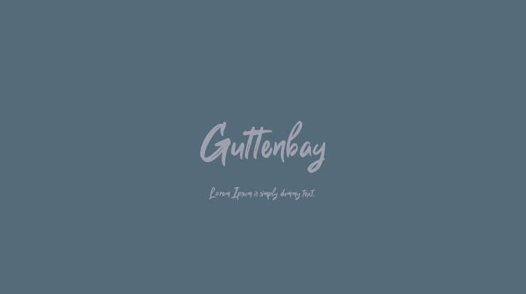 Guttenbay Font