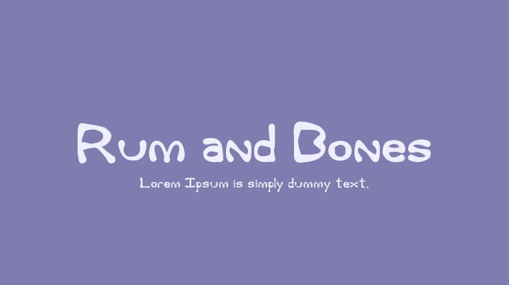 Rum and Bones Font Family