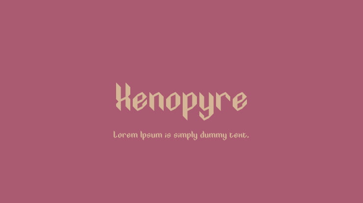 Xenopyre Font