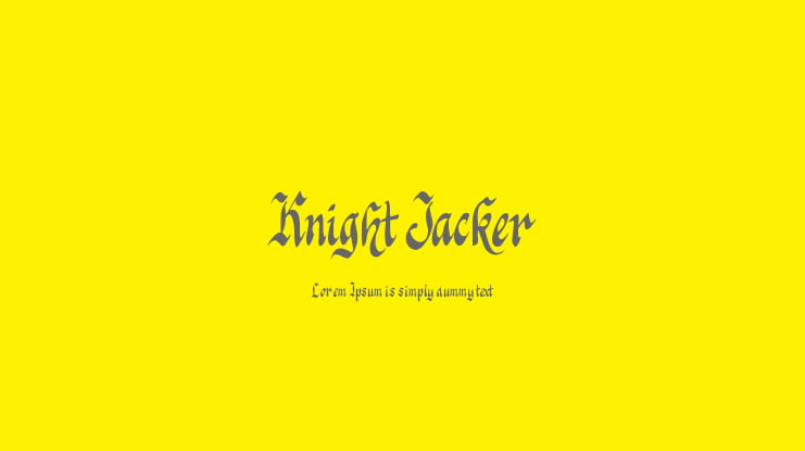 Knight Jacker Font Family