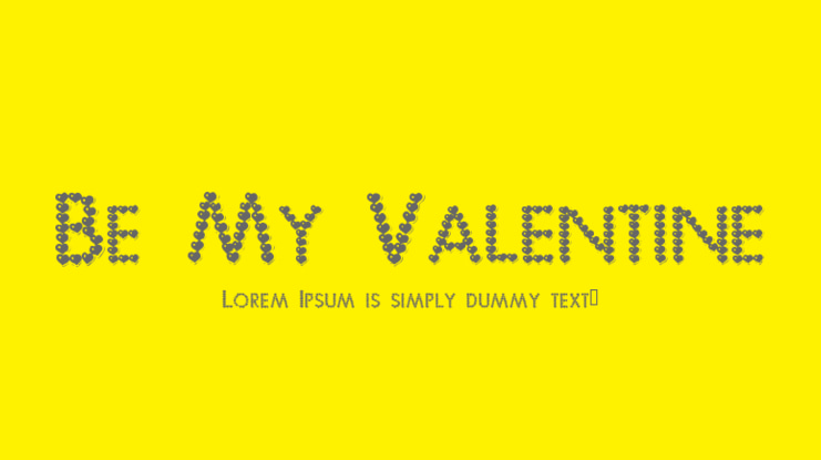 Be My Valentine Font