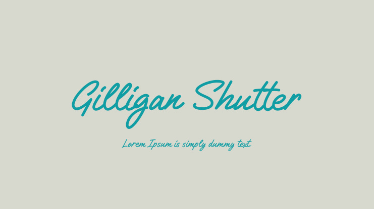 Gilligan Shutter Font